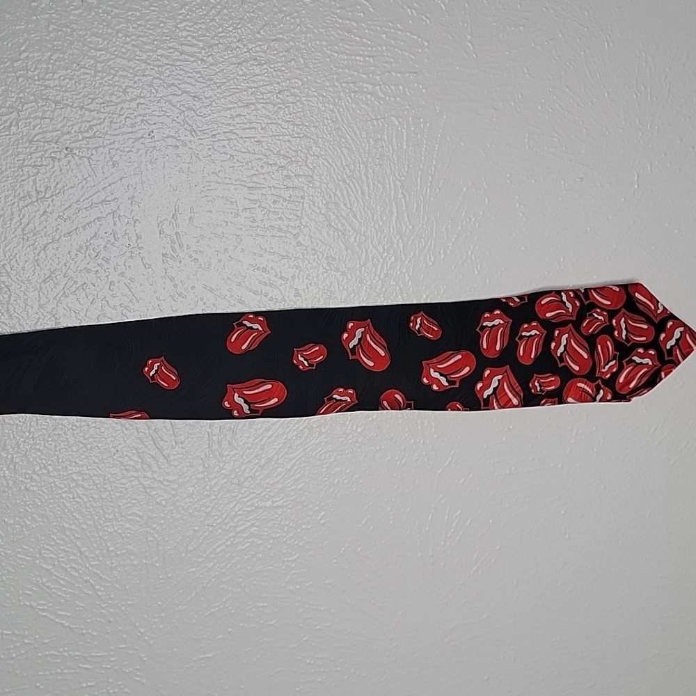 Original Vintage 1994 Rolling Stones Falling Tongues Tie by Brockum - Picture 4 of 5